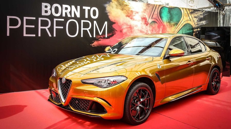 Unique Alfa Romeo Giulia Gets Retro-Inspired Ochre Paint