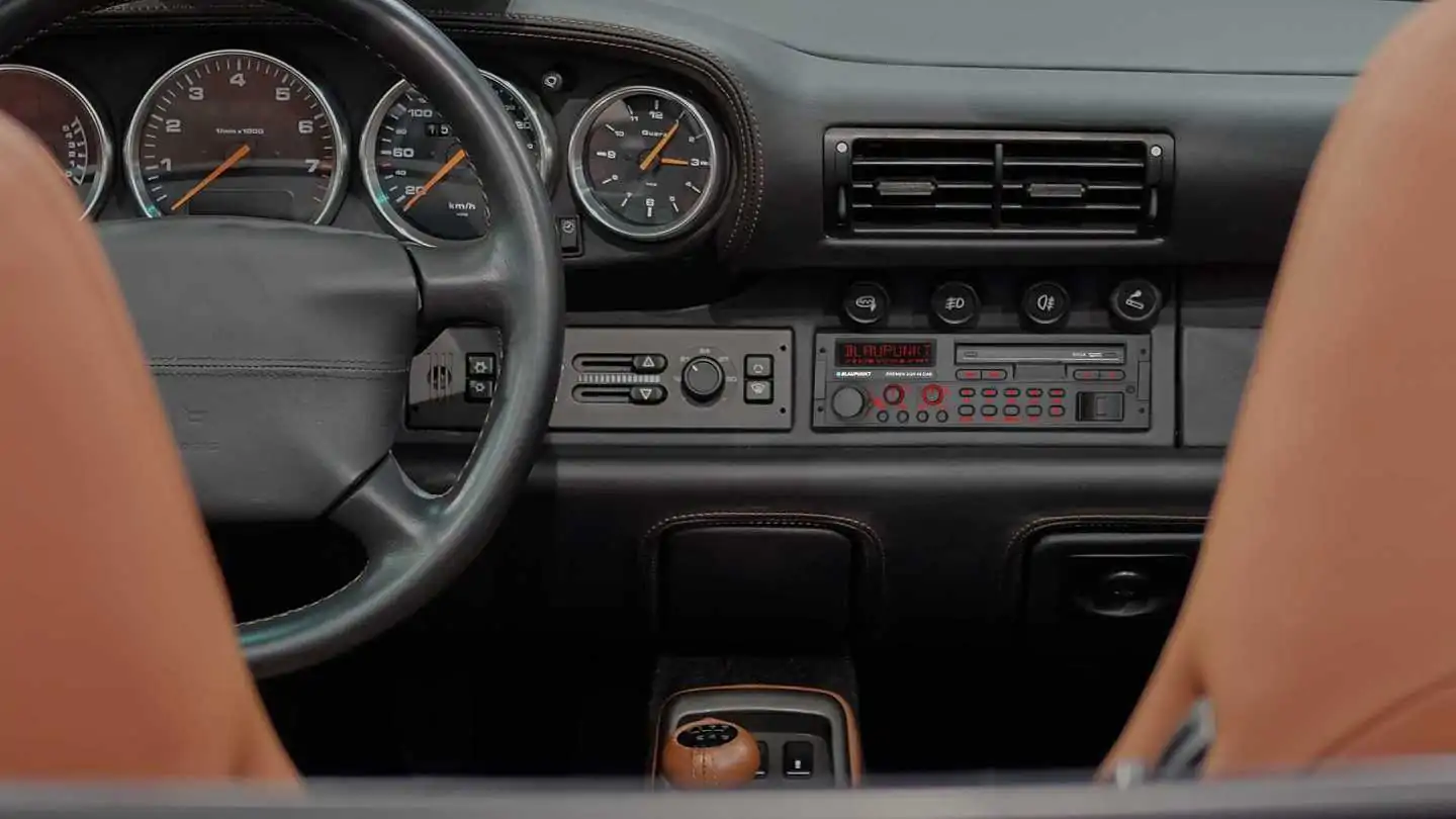 Blaupunkt goes retro with a modern car stereo that looks like a tape deck from the 1980s