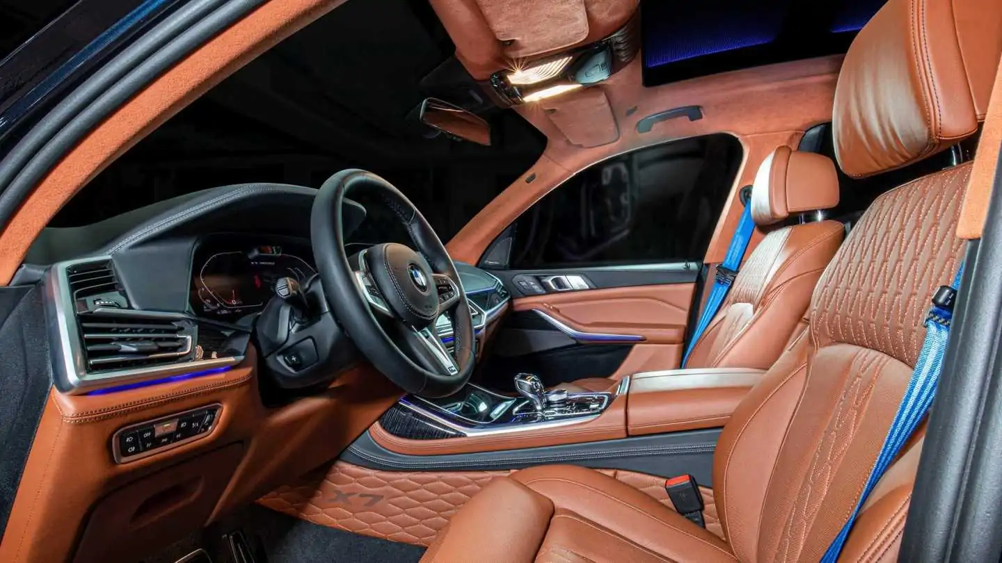 Vilner adds lots of leather to the BMW X7's plastic surfaces