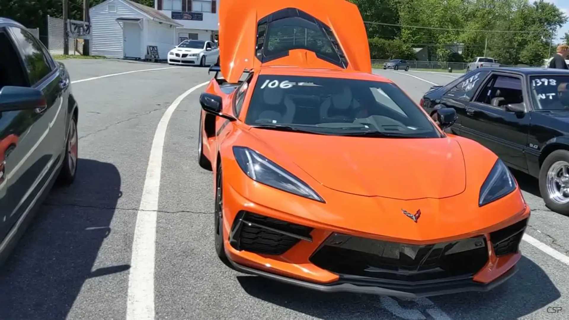 Chevy Corvette C8 Takes a 10-Second Quarter Mile on Drag Tires