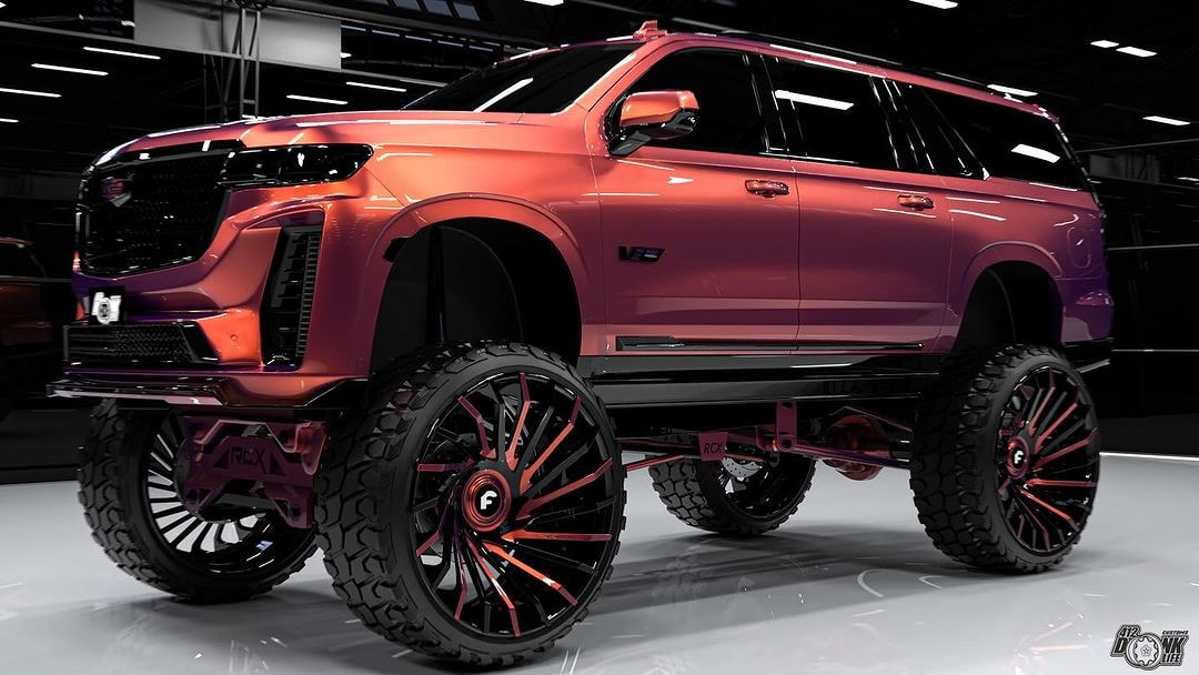 The 2021 Cadillac Escalade Monster Truck rendering is a delightful heresy