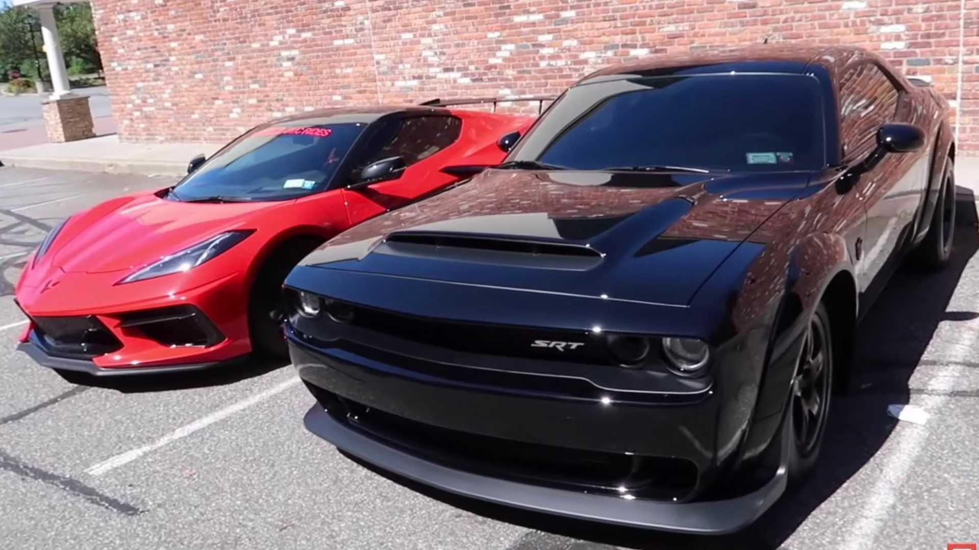 What is the reason this Dodge Demon lost three races in a row to 2020 Corvette?