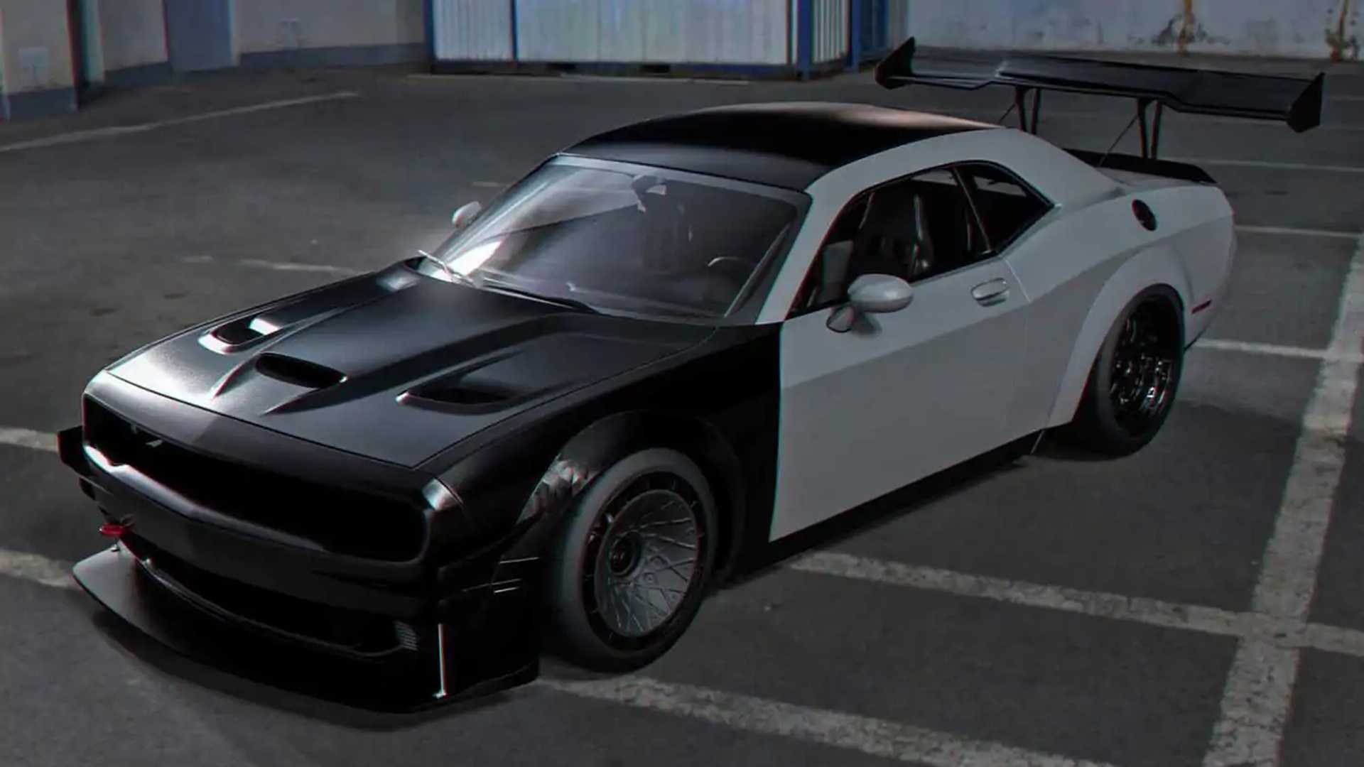 Challenger Hellcat Rendering Imagines A Track-Day Monster