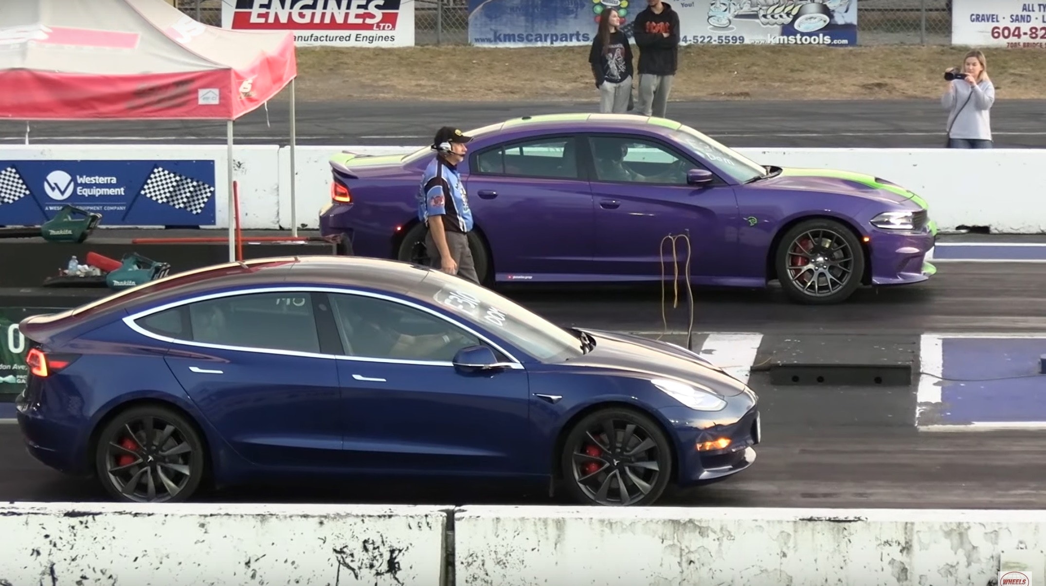 Dodge Charger Hellcat Races Tesla Model 3, Mustang, Z06, and More