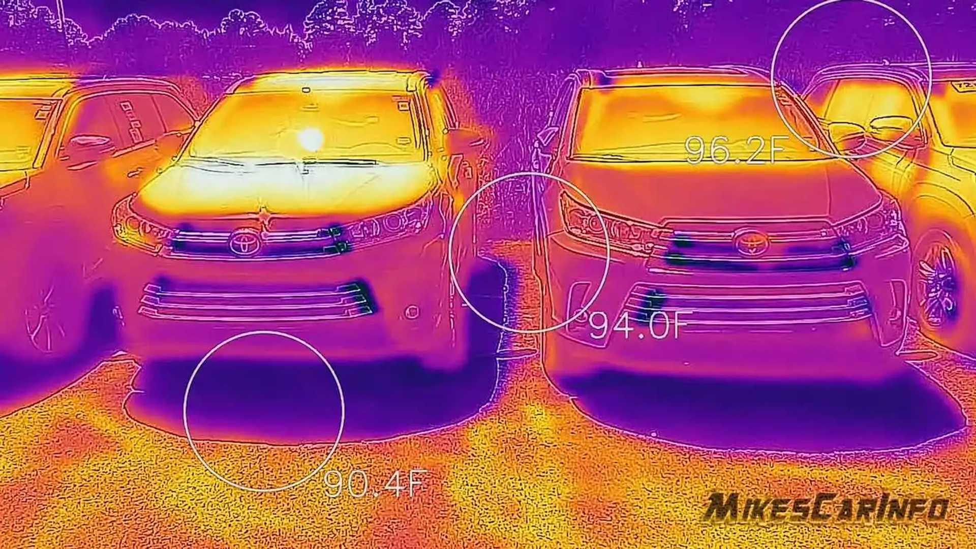 The Thermal Video - How Hot Black Cars Get will Surprise You