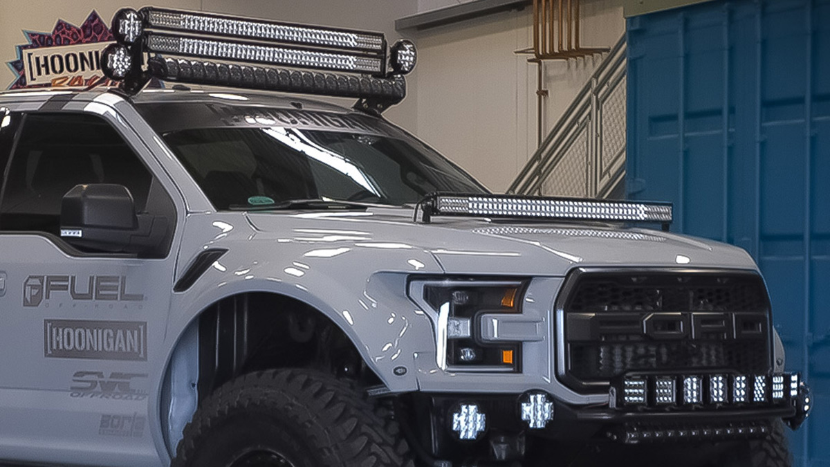 Ken Block Bolted 300,000.000 Lumens Of Lights on His SVC F-150 Raptor