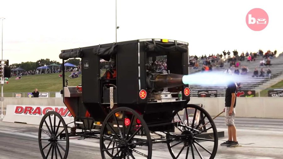 A Jet-Powered Amish Buggy looks ludicrously unsafe