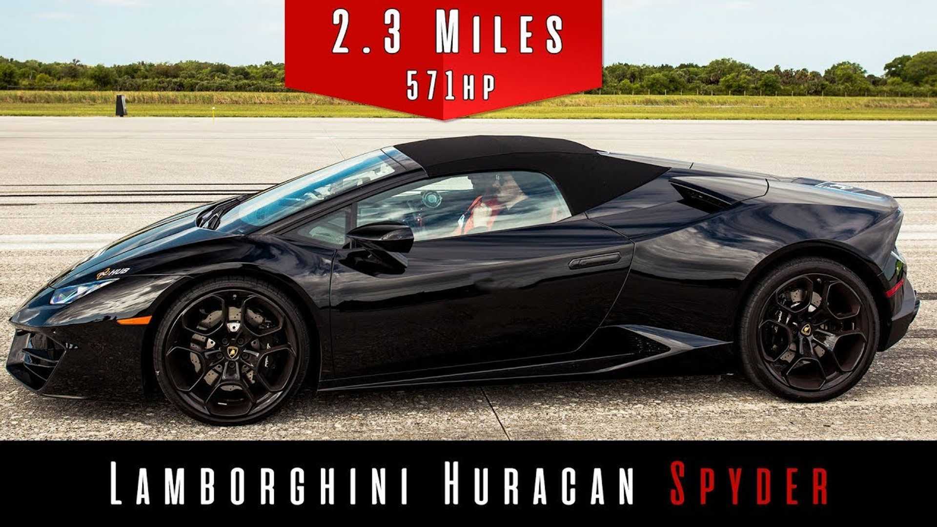 Lamborghini Huracan Spider Reaches Top Speed - Watch and Listen