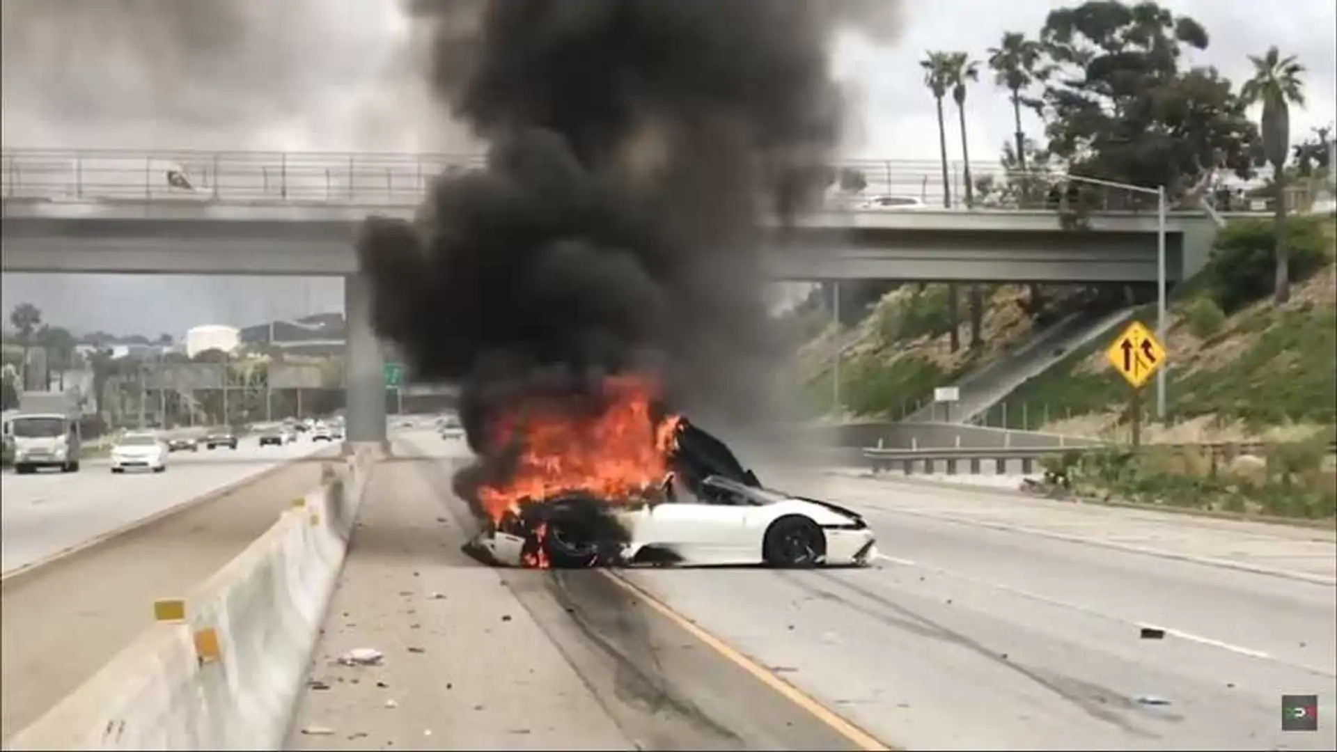 Lamborghini Murcielago Burns and Crashes