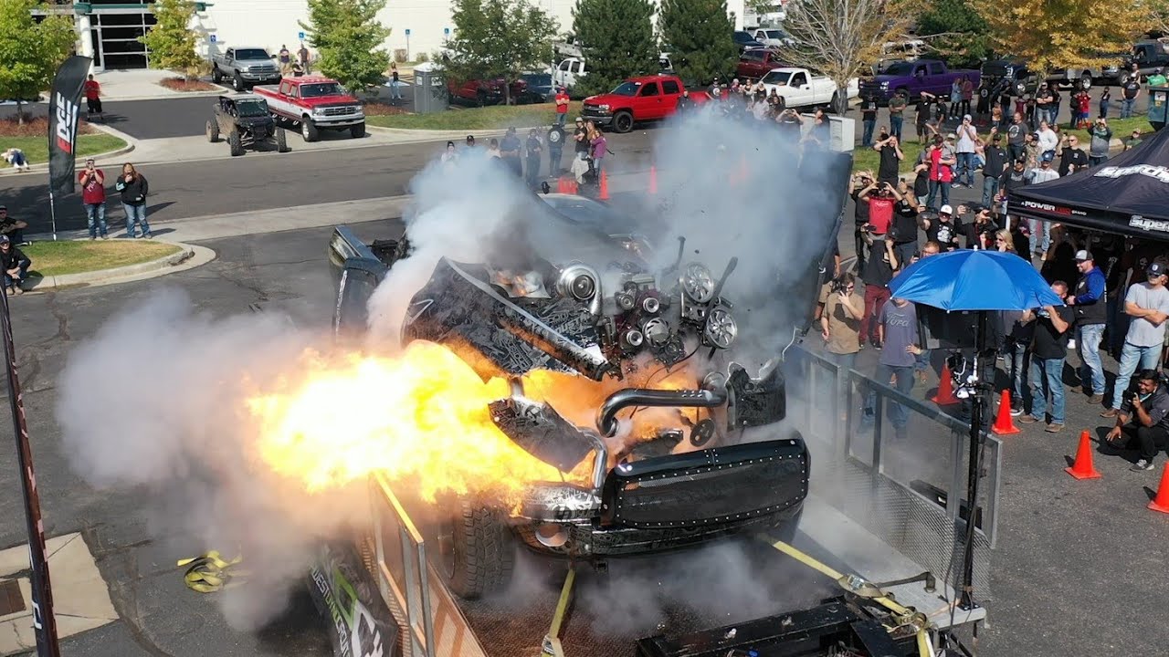 Watch Diesel Truck Explode On Dyno Going For 3,000 Horsepower