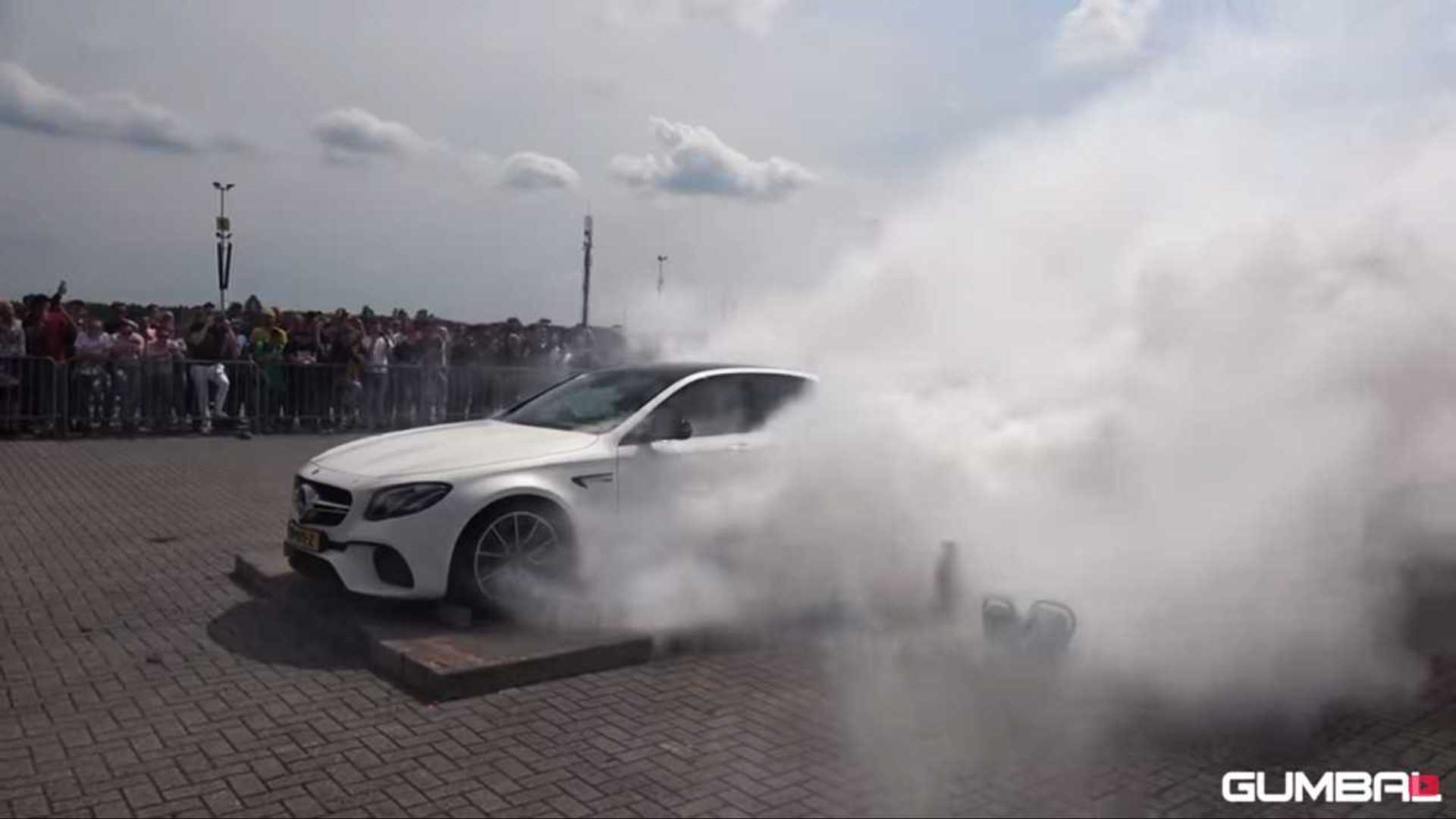 In less than a minute, 810-HP Mercedes-AMG Mercedes-AMG S63 S Shred Tires