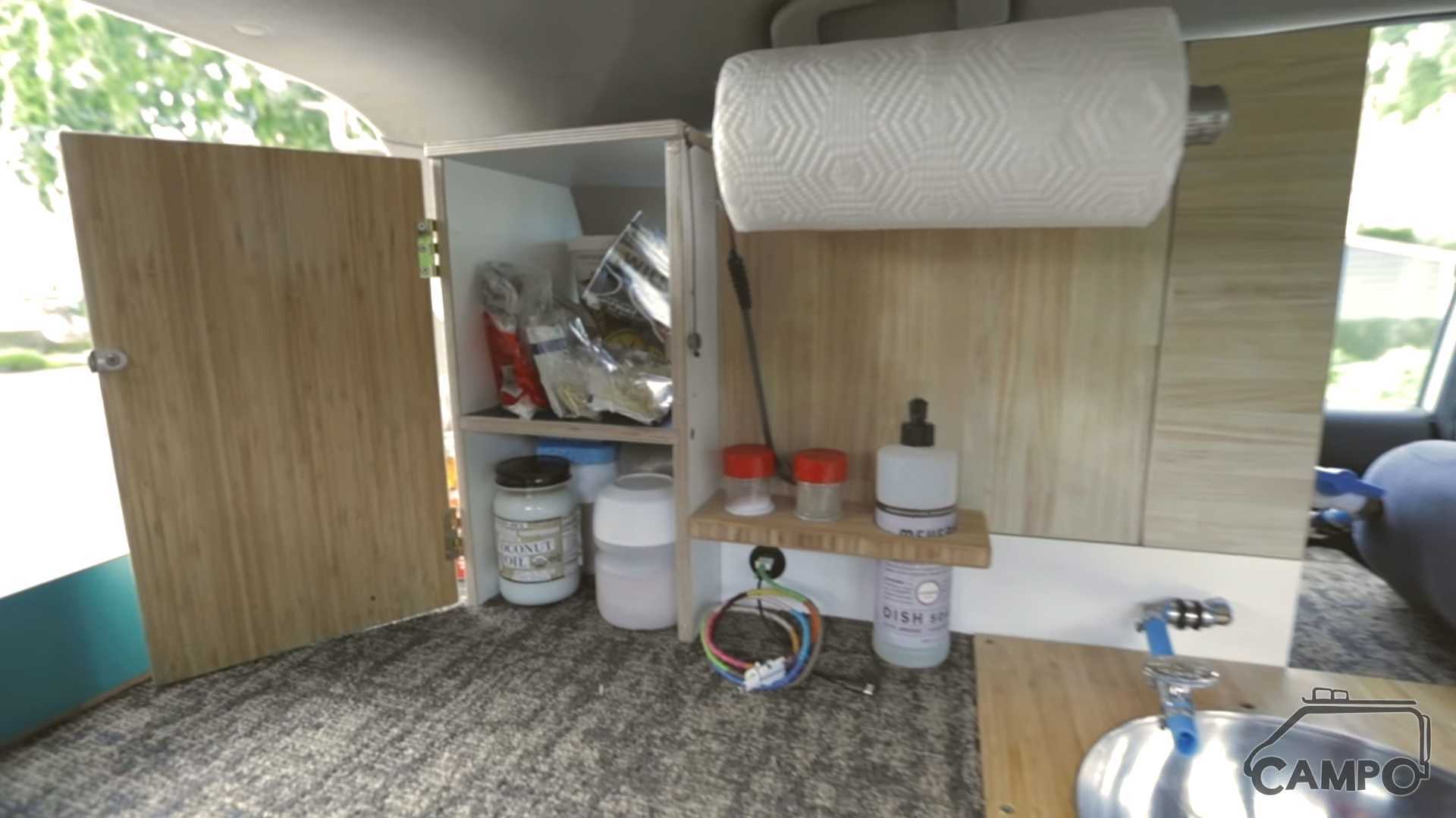 This guy calls home the Nissan Versa Camper Car Handmade