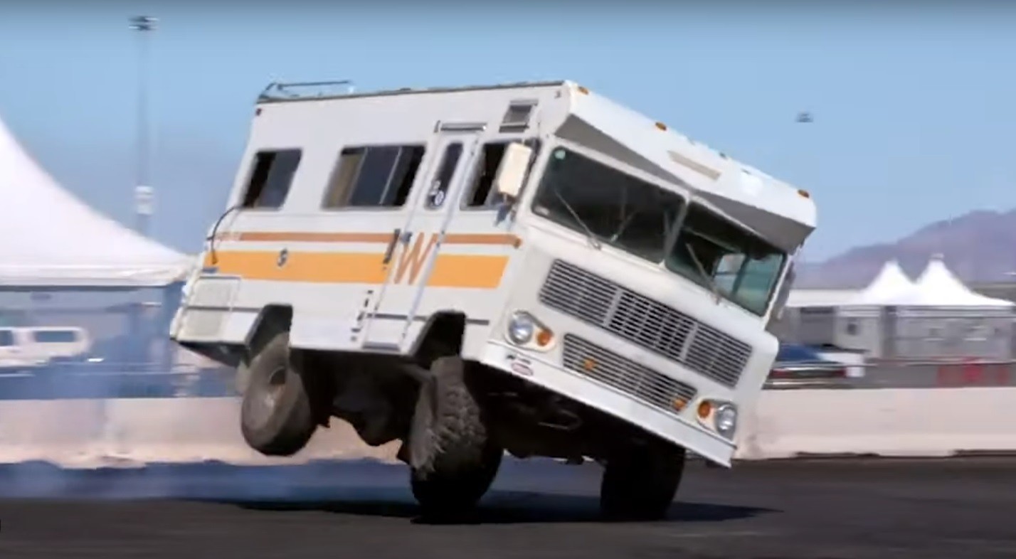 Winnebago gets off-road suspension, LS7 V8 before tipping on its side