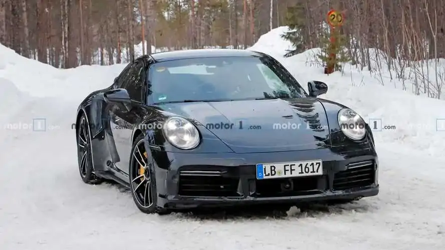 Porsche 911 Turbo S - Up close and personal with big ducktail spoiler