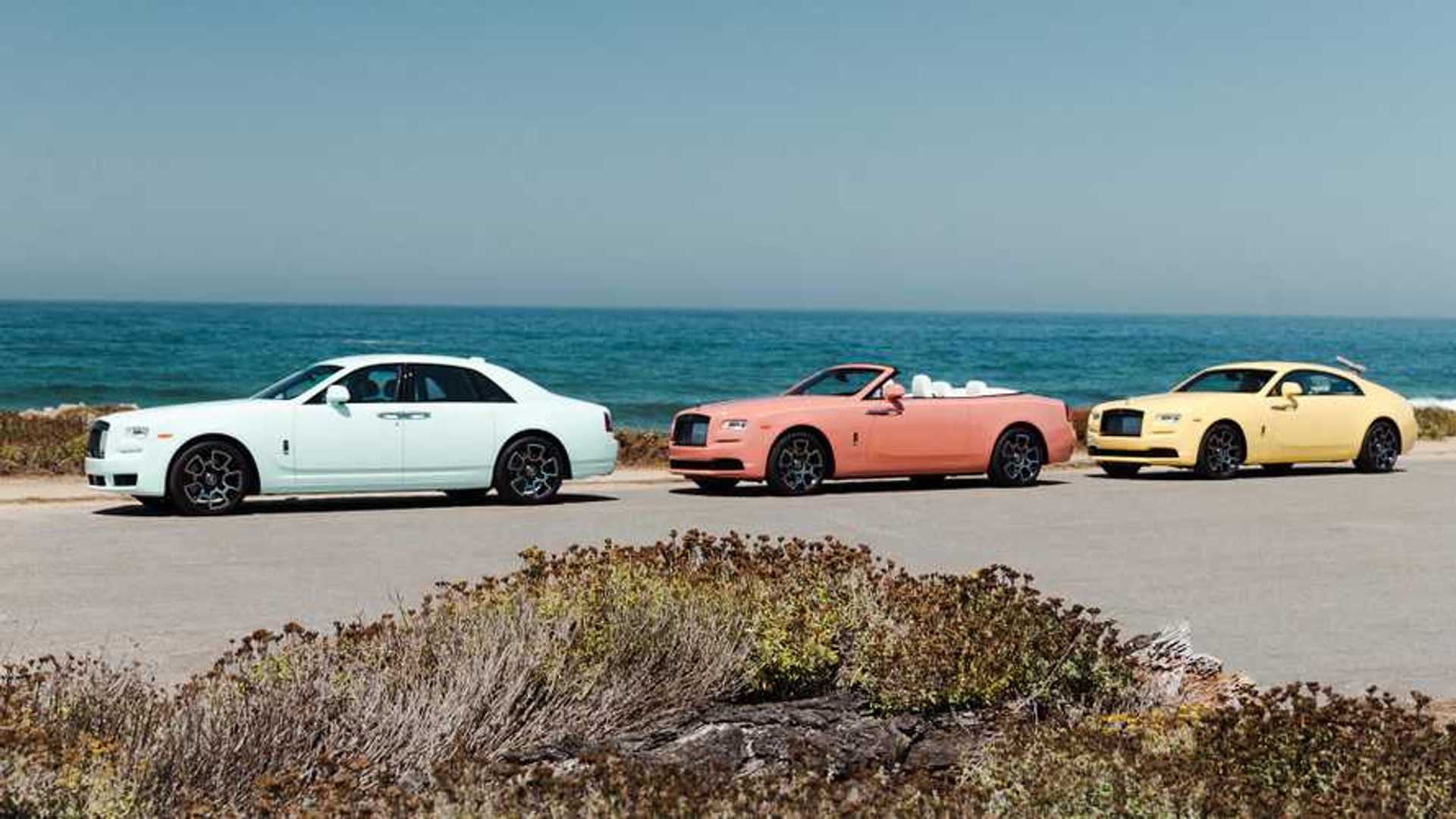 Rolls-Royce Displays Pastel-Colored Vehicles in Pebble Beach