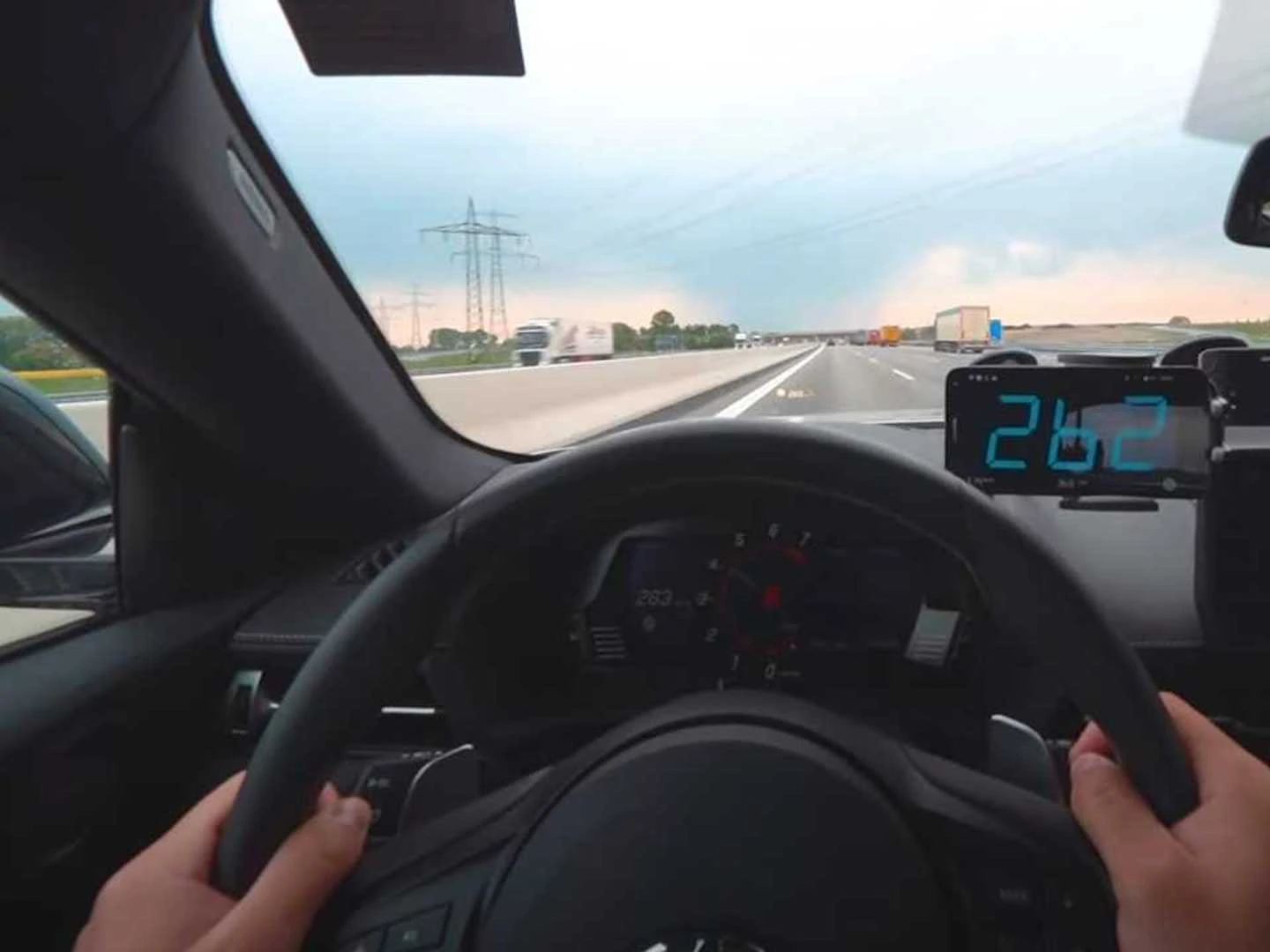 Watch Toyota Supra exceed limiter in this POV Autobahn Top Speed Run