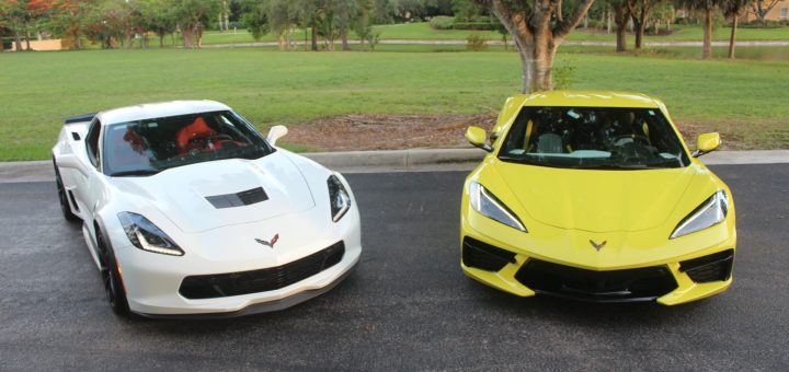 A Mid-Engined Corvette Displays Its Size in Side-Byside Comparison