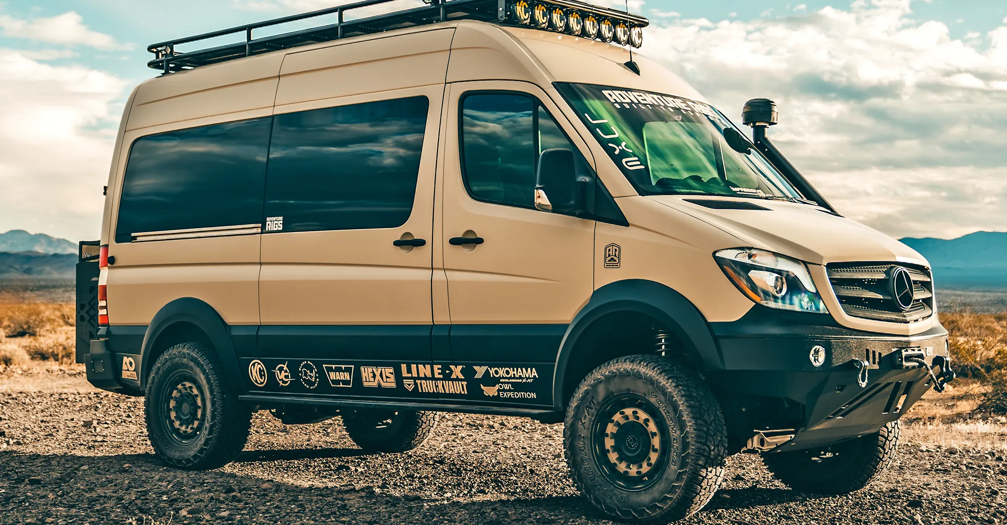 mercedes sprinter converted into a lifted 4x4 ca