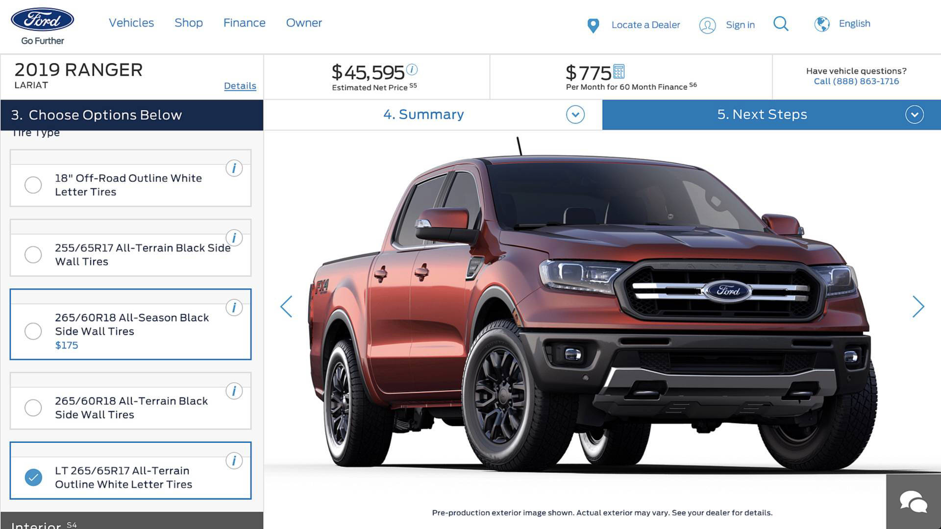 2019 Ford Ranger Configurator Secretly goes Online [UPDATE]