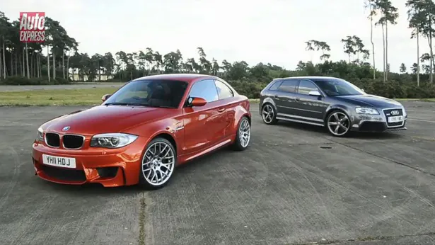 Audi RS3 Sportback versus BMW 1M Coupe in quarter mile