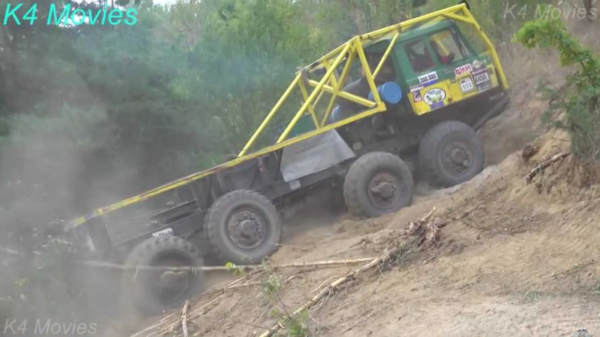 Even 8x8 trucks have a hard time tackling this off-road course