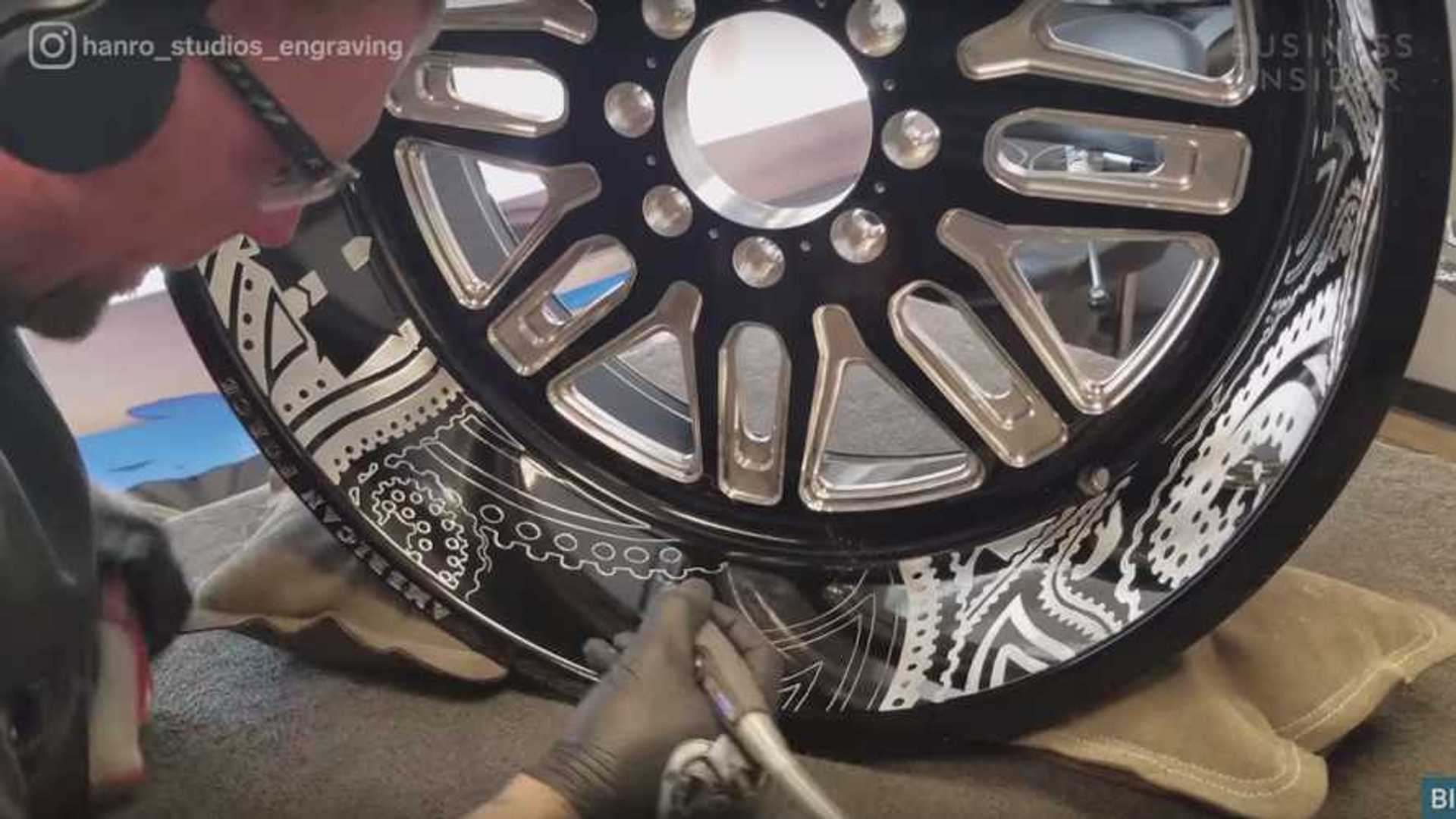 Hanro Studios Engraves Cars and Parts with Intricate Designs