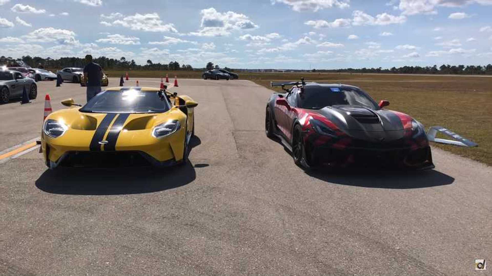 Half-mile Drag Race: Corvette ZR1 beaten by this Ford GT