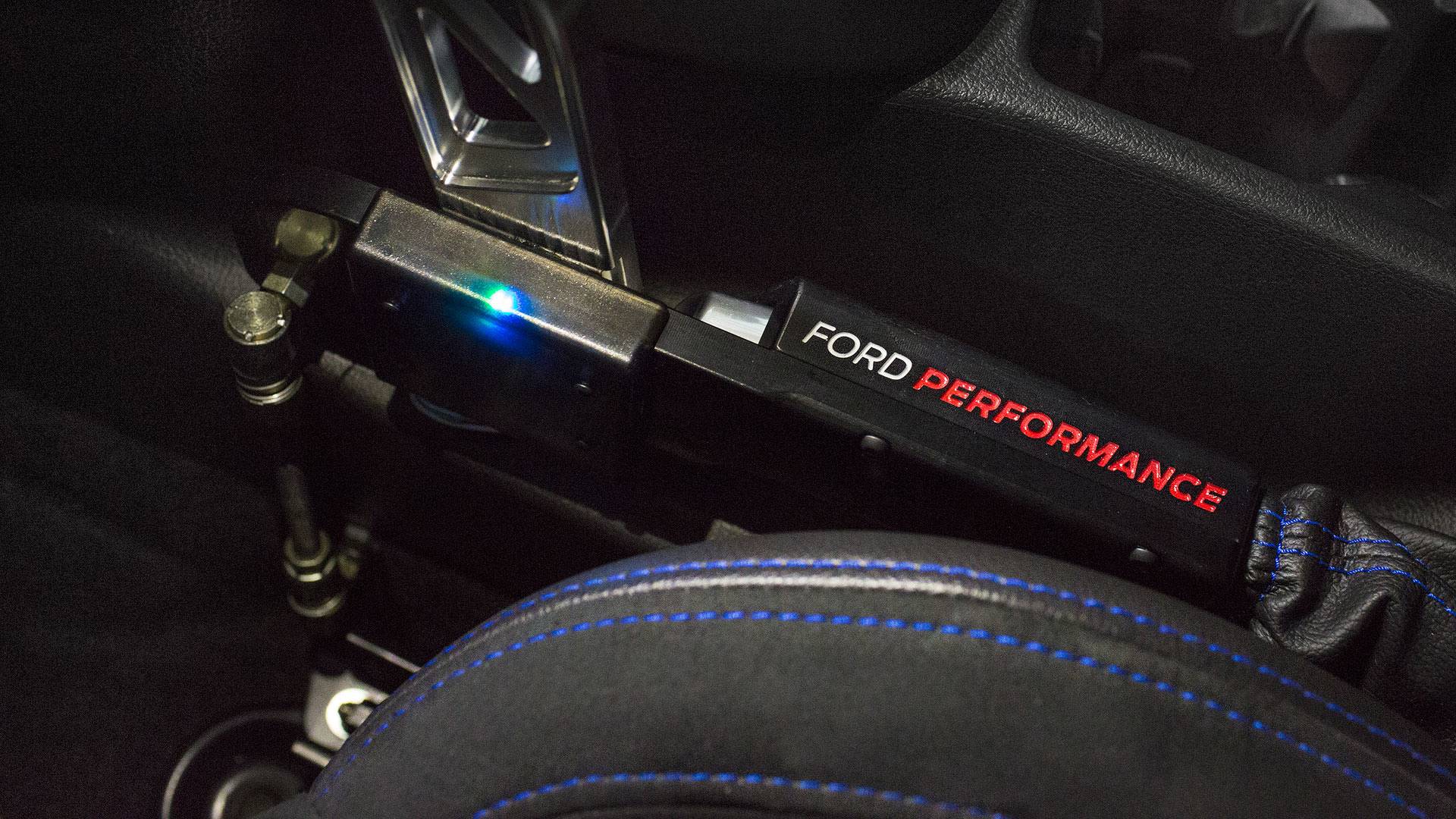 Ford demonstrates how to install the drift stick in a Focus RS