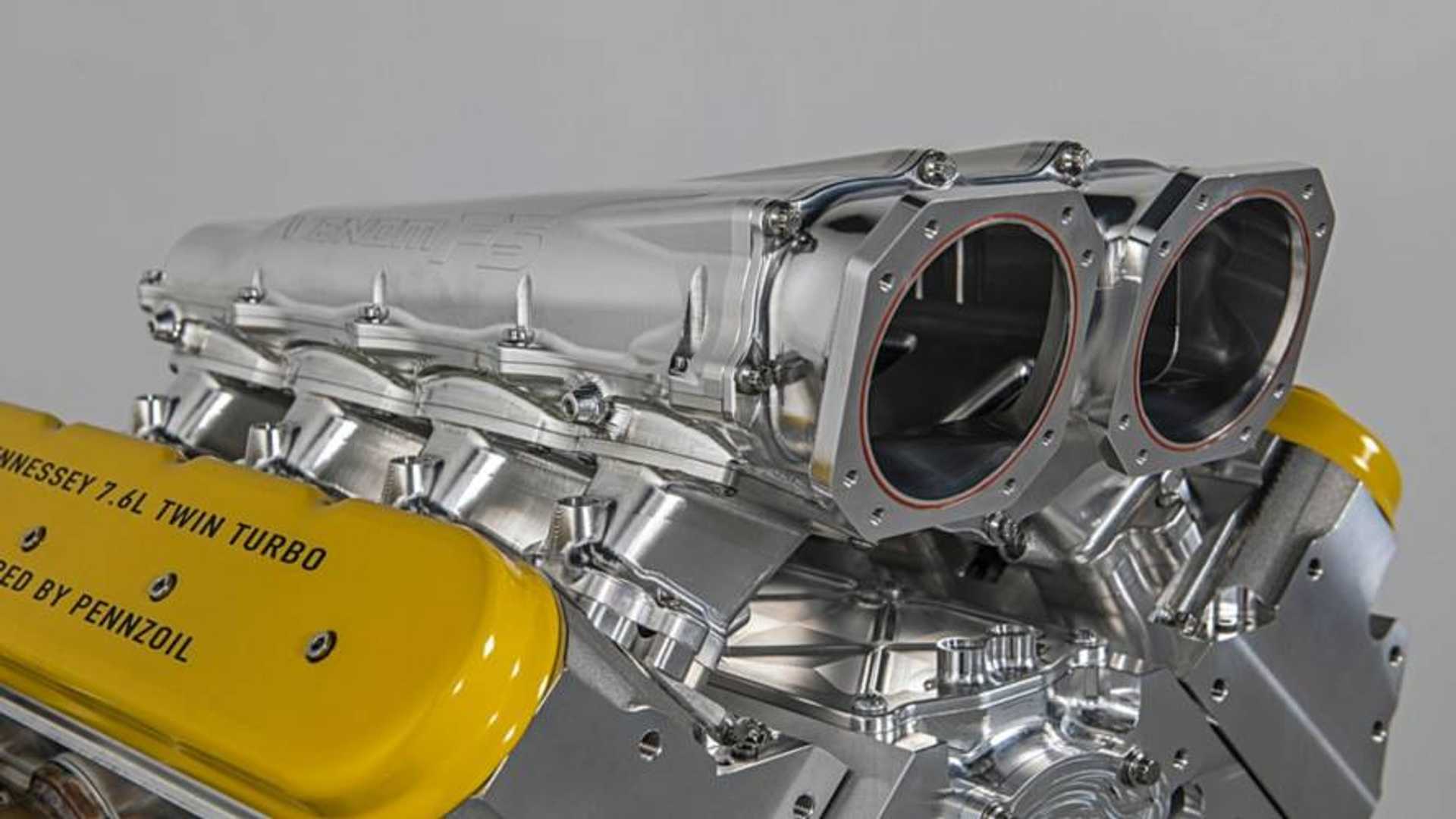 Hennessey Shows Off 1,600-HP Venom F5 Engine In Monterey