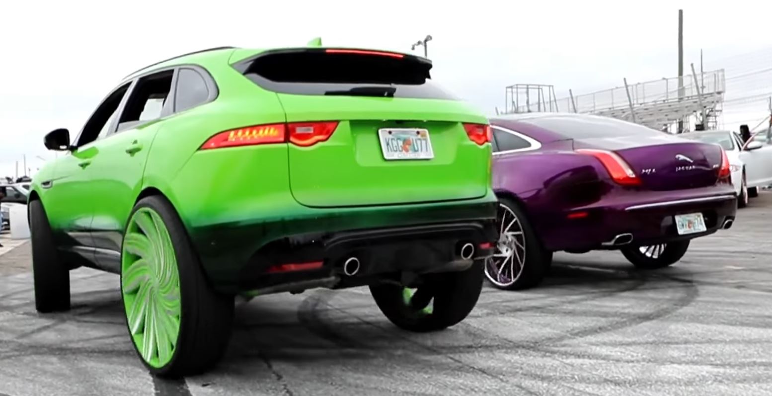 Green Jaguar F-Pace on 32-Inch Wheels Looks Wild