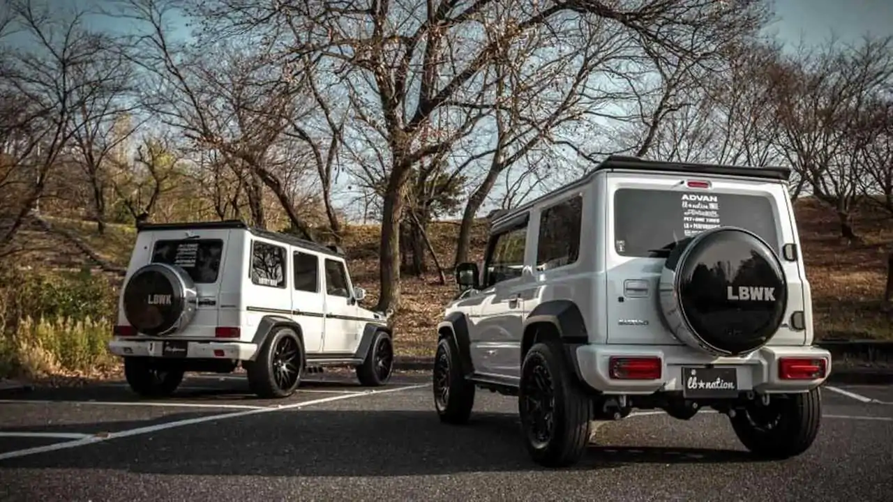 A Tuned Suzuki Jimny-Class Lookalike Meets the Real Thing