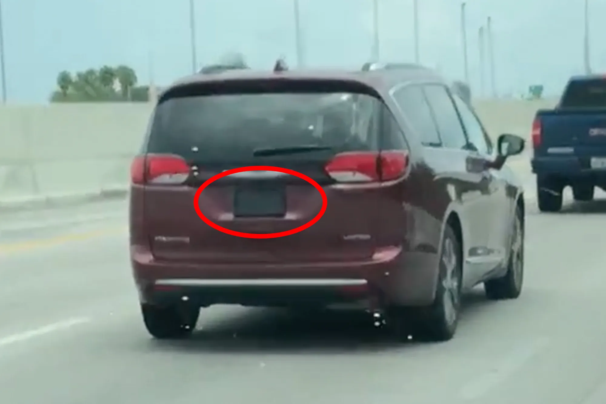 Passive Pacifica Driver hid his license plate while driving through tolls