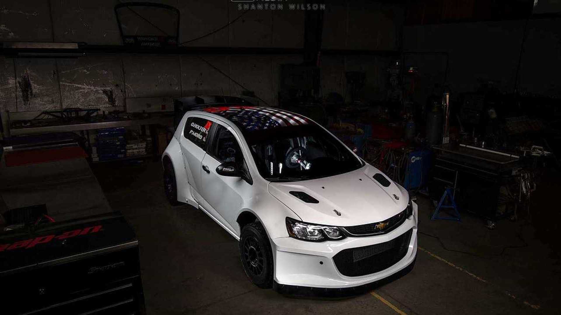 The Tiny Chevy Sonic is Now A Mad V8 Rally Car