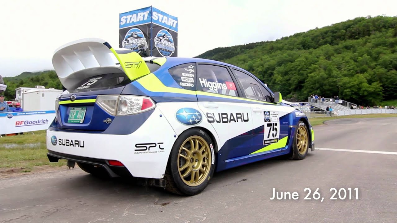 David Higgins of Subaru Rally Team USA breaks the Mt. Washington record