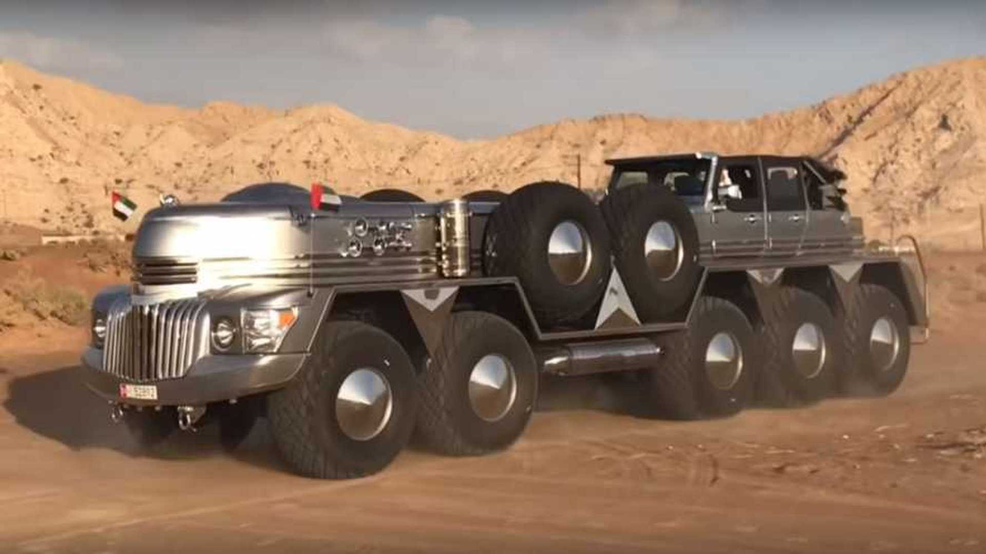 Rainbow Sheikh Built A Giant Ten-Wheeled Truck