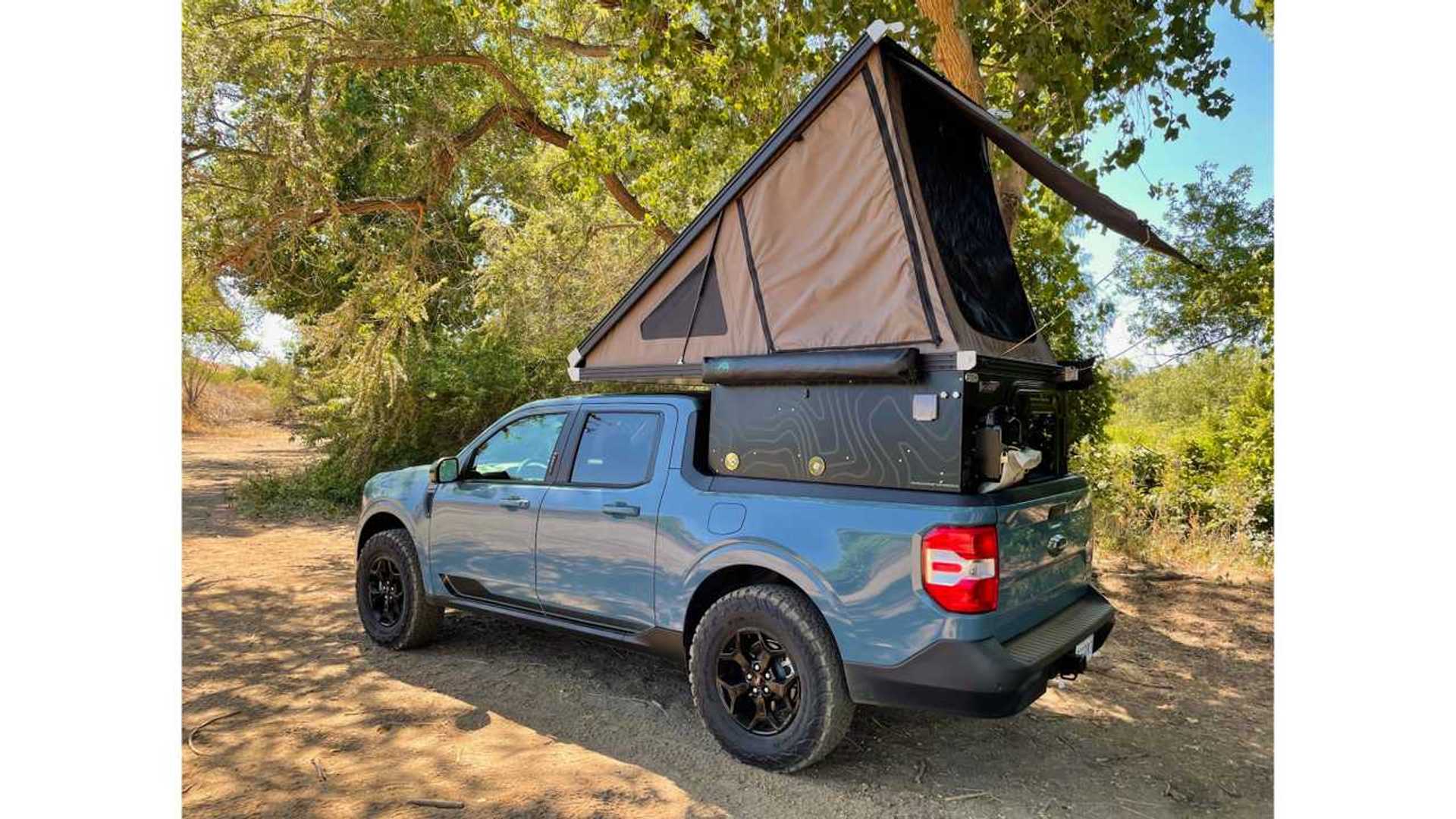 Ford Maverick gets a Slide-In Camper and Lift for Overland Makeover