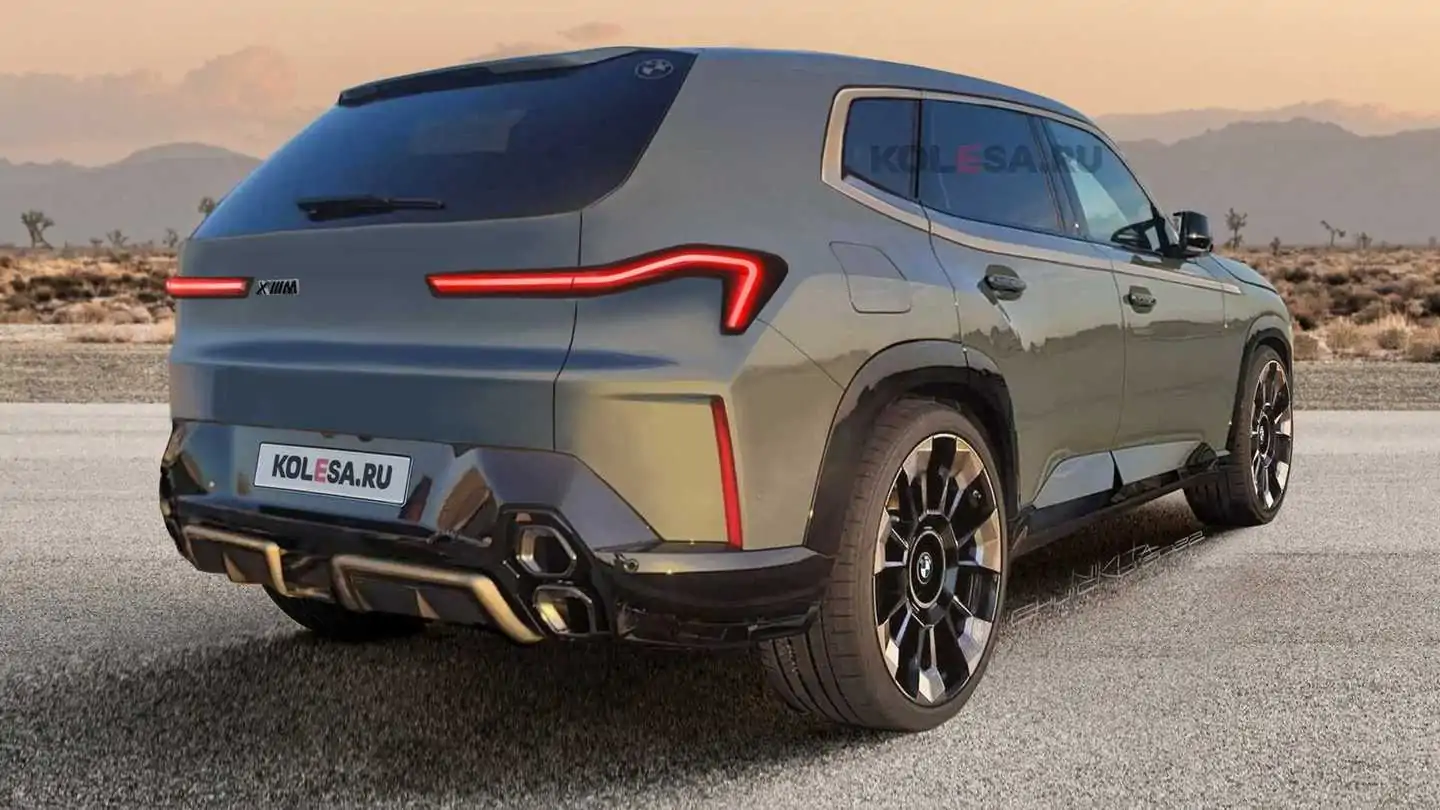 2023 BMW XM rendering after revealing spy shots to preview wild SUV