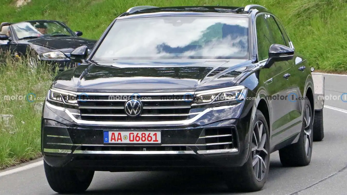 2023 Volkswagen Touareg Spied Hiding Minor Facelift In Plain Sight