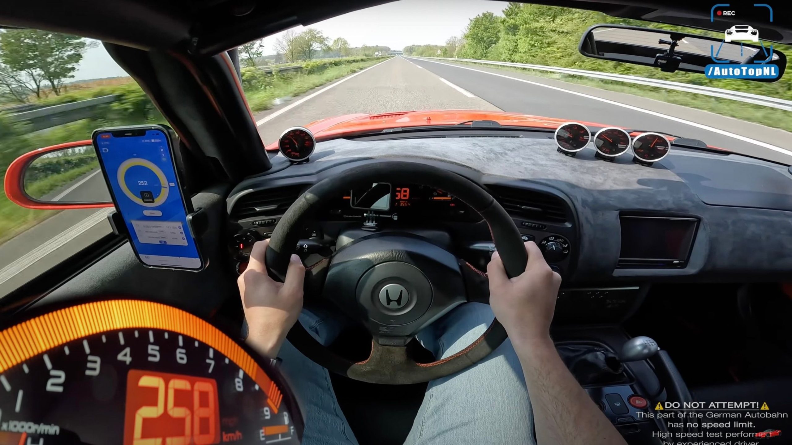 Honda S2000 Turbocharged to 520 HP Gets Flat Out on Autobahn