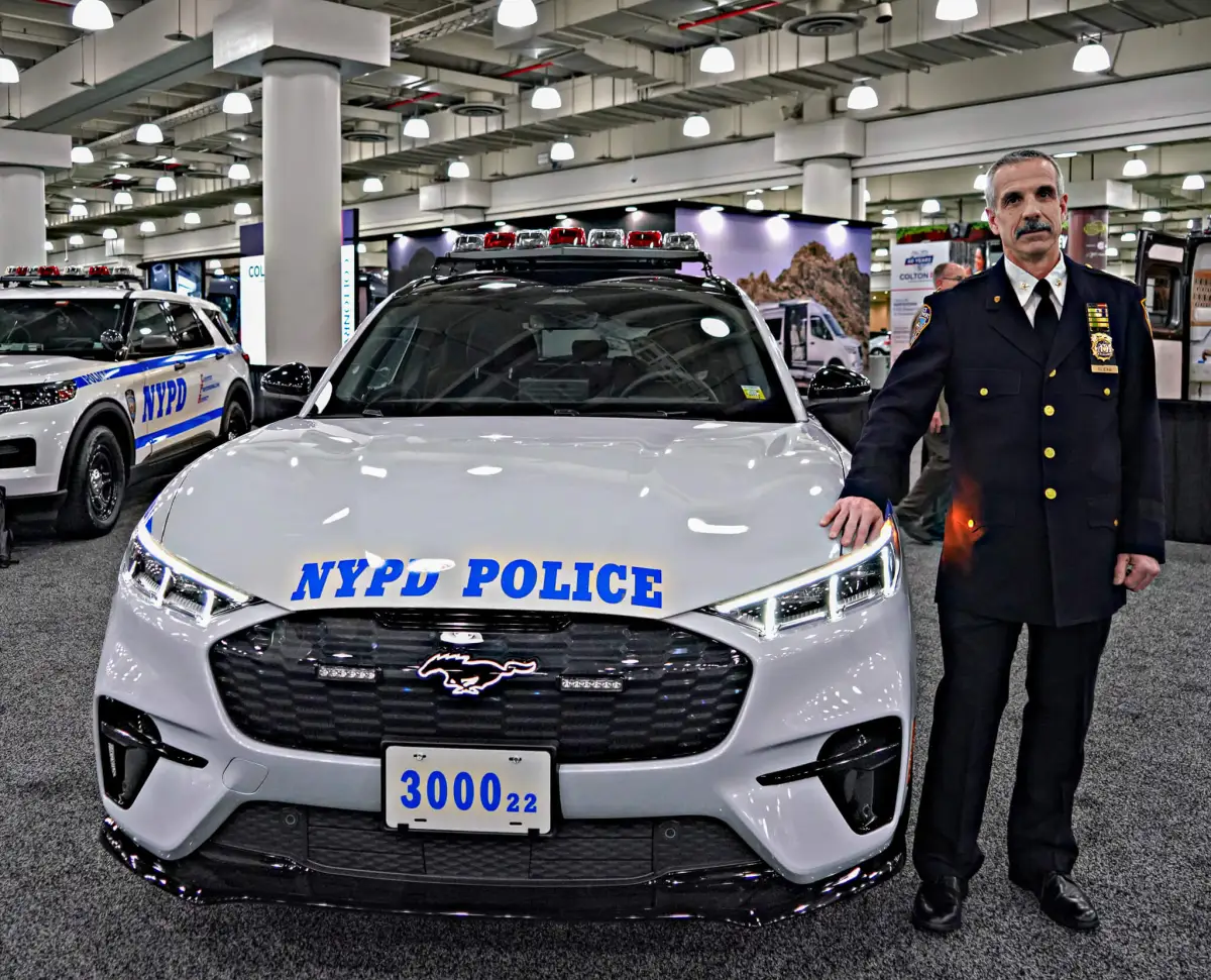 New Mustang Mach-E Police Car Unveiled by NYPD at New York Auto Show