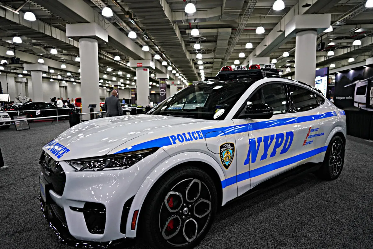 New Mustang Mach-E Police Car Unveiled by NYPD at New York Auto Show