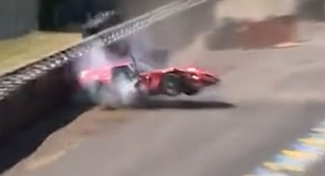 Check out the One-Of-A-Kind Ferrari Breadvan Crash during 2022 Le Mans Classic