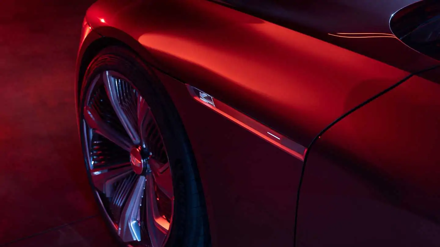 Cadillac Celestiq Teaser Images Preview the EV Sedan's Lights and Wheels