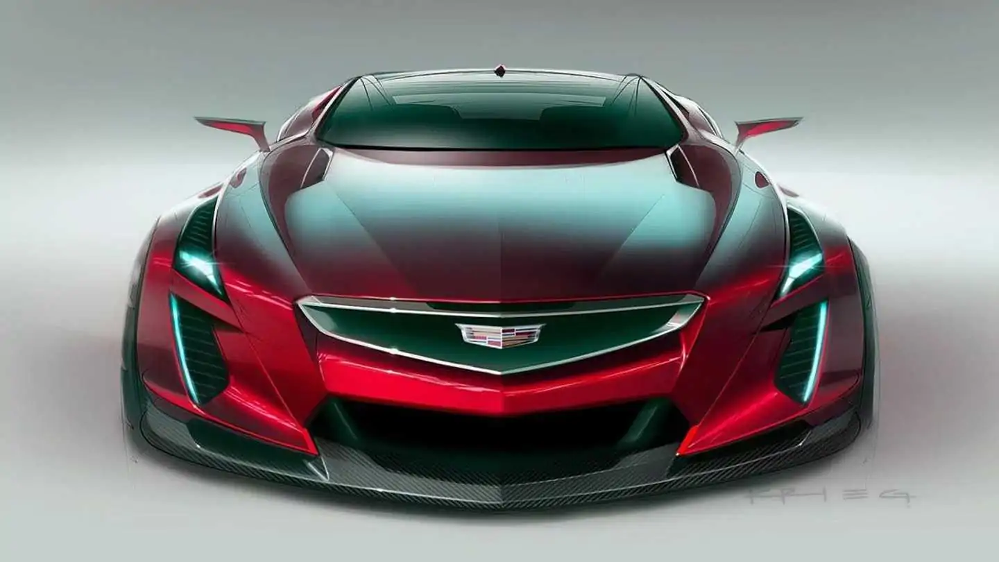 GM shares Cadillac Sports Car Sketch with C8 Corvette Overtones