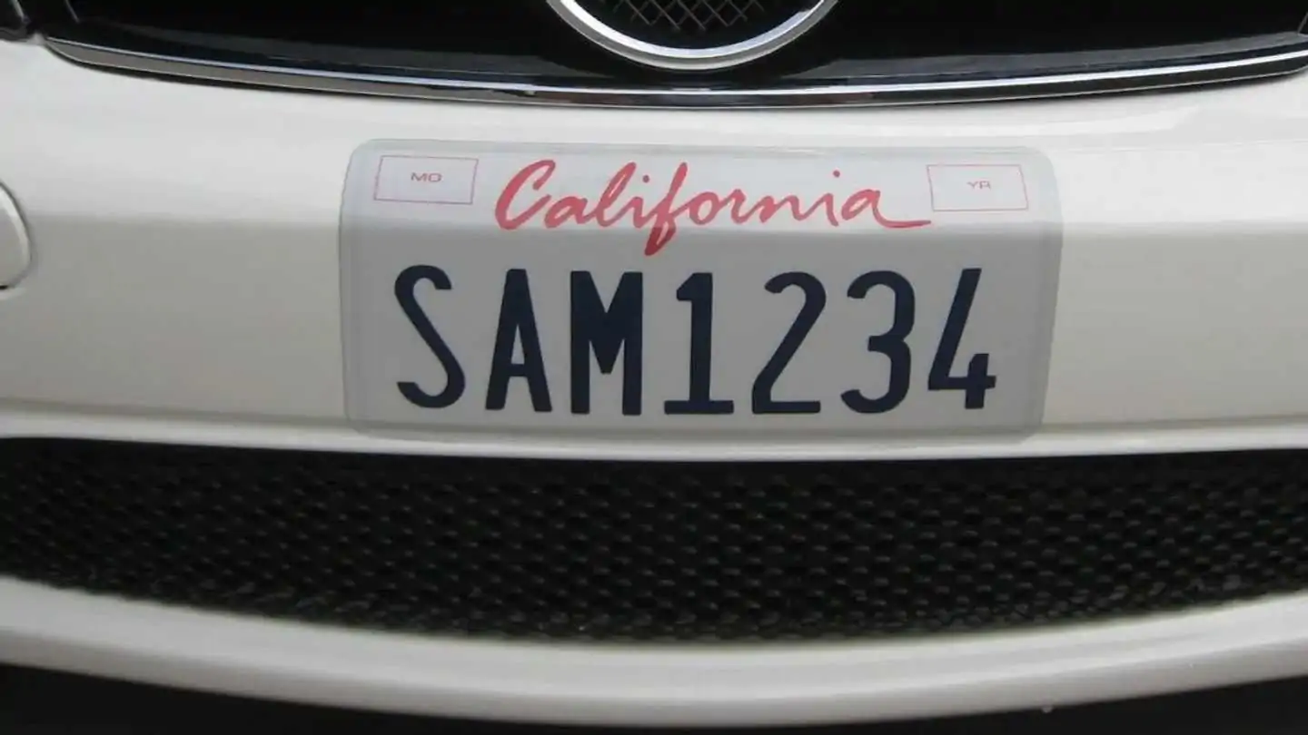 California law allows front license plate wraps. Here's how to get one