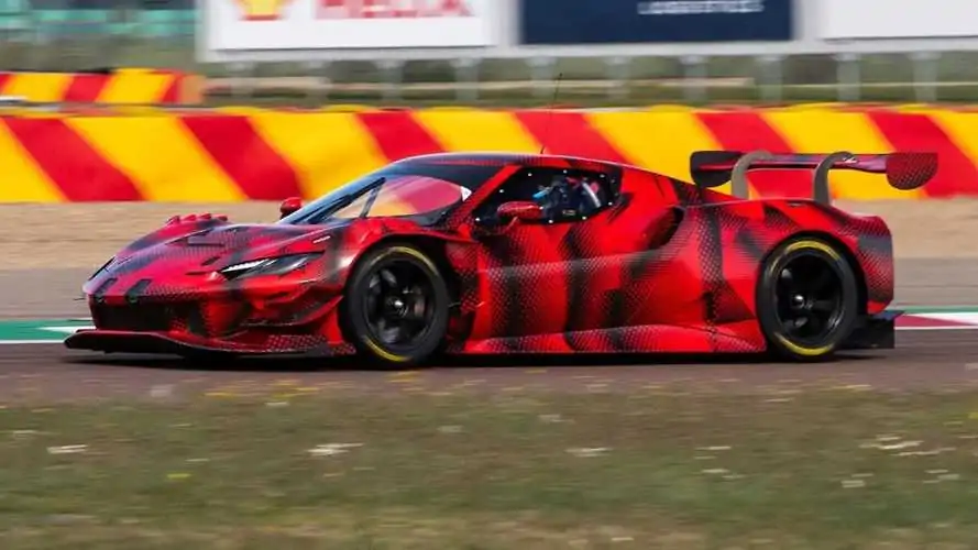 Ferrari 296 GT3 Race Car Spied Lapping Fiorano Test