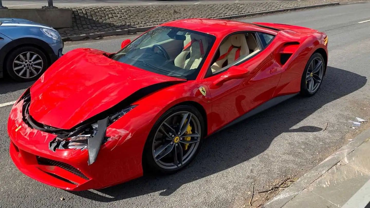 New Ferrari 488 Owner In UK Crashes Car After Just 2 Miles