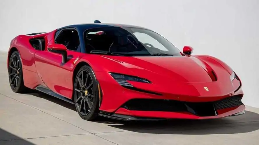 This Ferrari SF90 with a Denim Interior Laughs at Your Alcantara