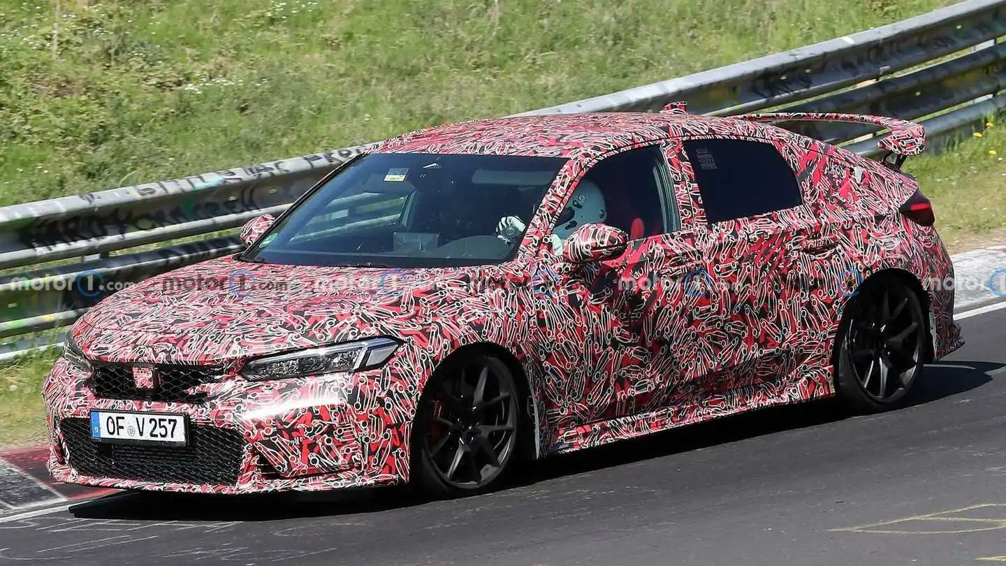 2023 Honda Civic Type R Rear Section Exposed after Crash Testing