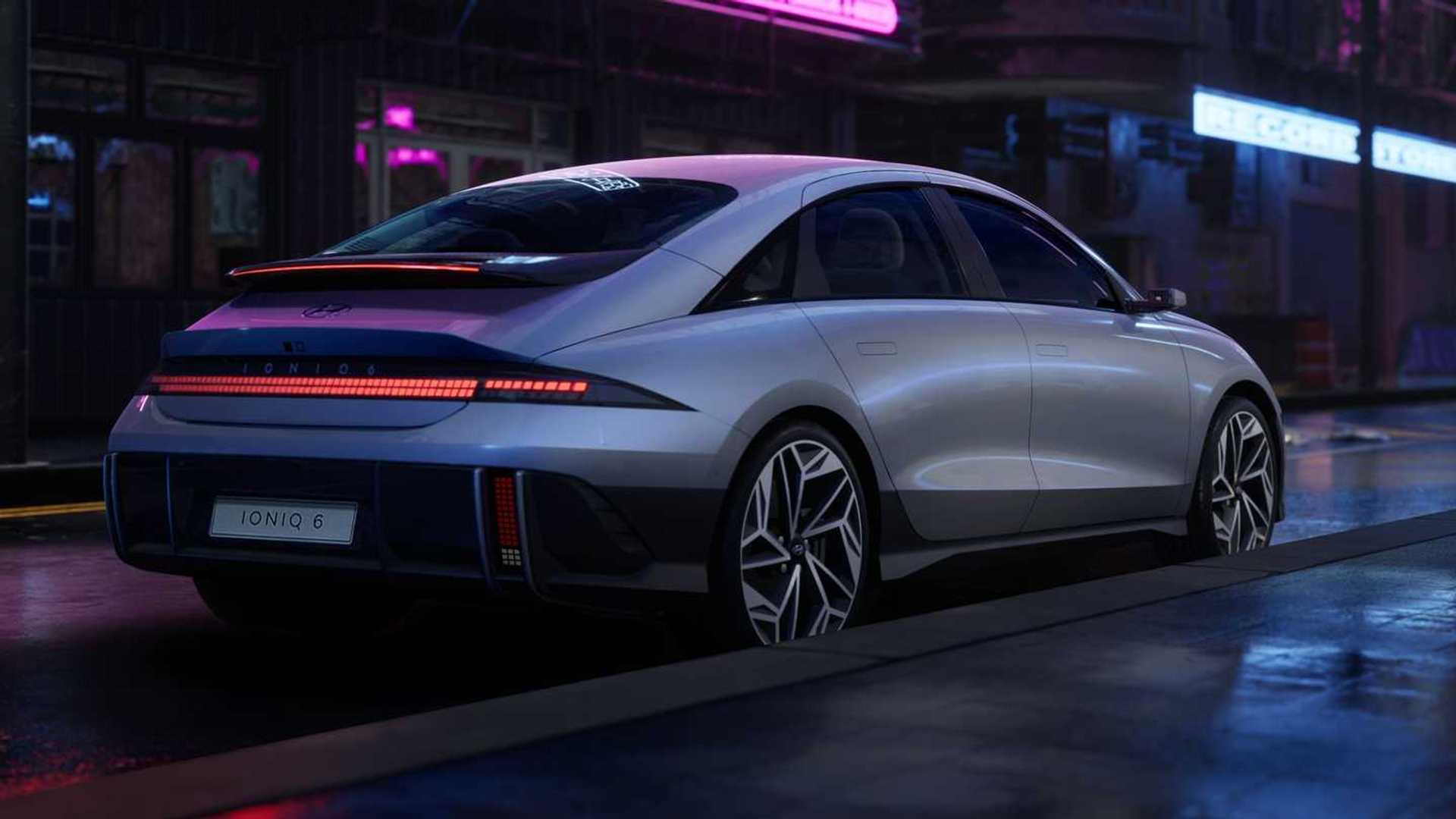 Hyundai Ioniq 6 is a Tesla Model 3 Rival with Neon-Soaked Cabin